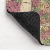  kaart van NYC en Brooklyn (1868) Muismat (Hoek)