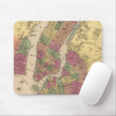  kaart van NYC en Brooklyn (1868) Muismat (Met muis)