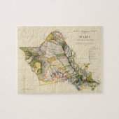 kaart van Oahu Hawaii (1906) Legpuzzel (Horizontaal)