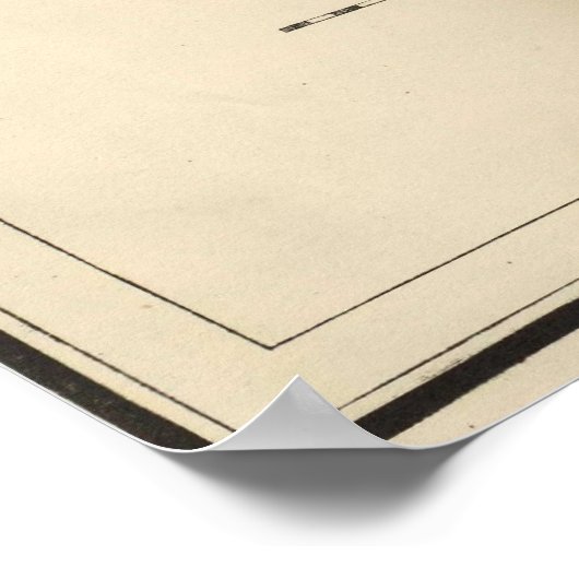  kaart van Oahu Hawaii (1906) Poster (Hoek)