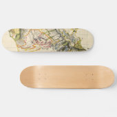kaart van Oahu Hawaii (1906) Skateboard (Horizontaal)