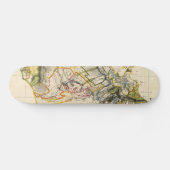 kaart van Oahu Hawaii (1906) Skateboard (Horizontaal)