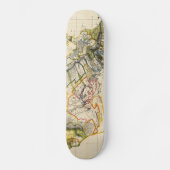  kaart van Oahu Hawaii (1906) Skateboard (Voorkant)