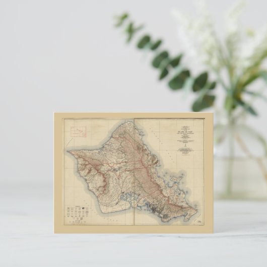 Kaart van Oahu, Hawaii (1938) (Staand voorkant)