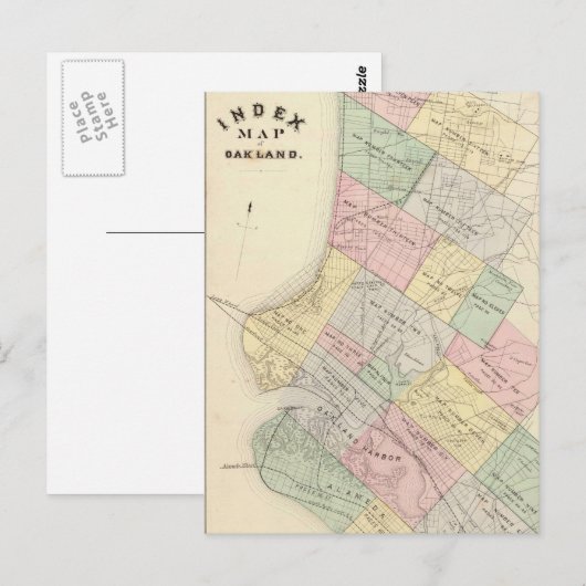  kaart van Oakland California (1878) (Voorkant / Achterkant)