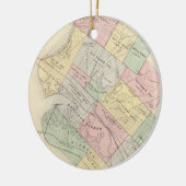  kaart van Oakland California (1878) Keramisch Ornament (Links)
