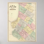  kaart van Oakland California (1878) Poster (Voorkant)
