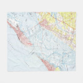  kaart van Ocean City NJ (1952) Fleece Deken (Voorkant (Horizontaal))