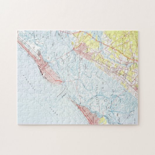  kaart van Ocean City NJ (1952) Legpuzzel (Horizontaal)