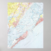  kaart van Ocean City NJ (1952) Poster (Voorkant)