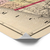 Kaart van Oceana County, Michigan Poster (Hoek)