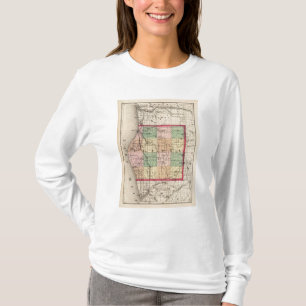 Kaart van Oceana County, Michigan T-shirt