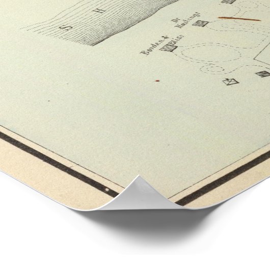 Kaart van Oceanic en Fair Haven, NJ Poster (Hoek)