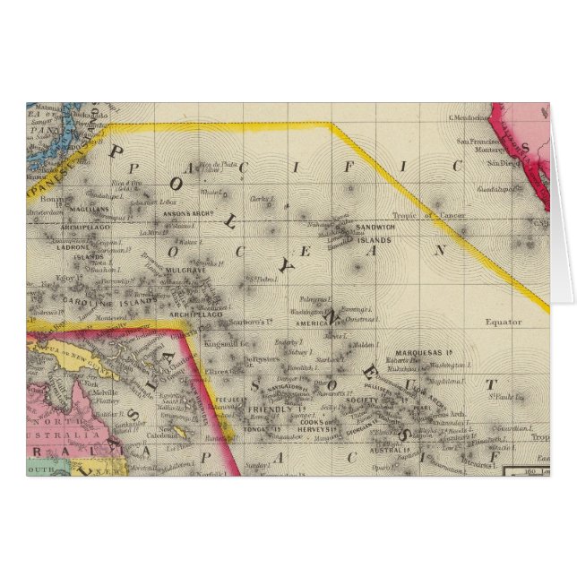 Kaart van Oceanica (Voorkant Horizontaal)