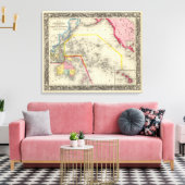 Kaart van Oceanica Canvas Afdruk (Insitu (Woonkamer))