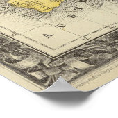 Kaart van Oceanica Poster (Hoek)