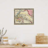 Kaart van Oceanica Poster (Keuken)