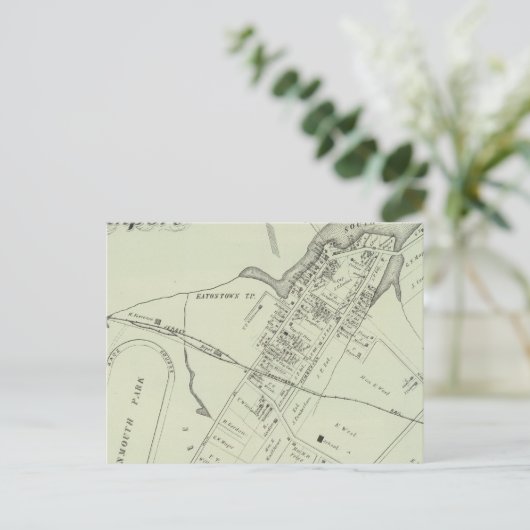 Kaart van Oceanport, NJ (Staand voorkant)