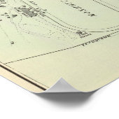 Kaart van Oceanport, NJ Poster (Hoek)