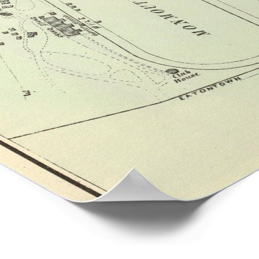 Kaart van Oceanport, NJ Poster (Hoek)