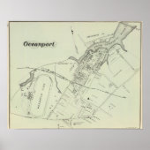 Kaart van Oceanport, NJ Poster (Voorkant)