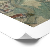 Kaart van Odense, van "Civitates Orbis Terrarum" d Poster (Hoek)