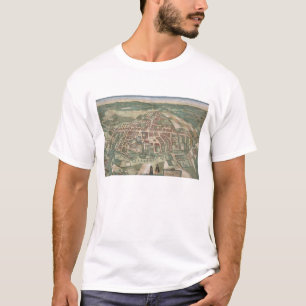 Kaart van Odense, van "Civitates Orbis Terrarum" d T-shirt