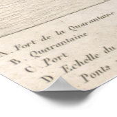  kaart van Odessa Oekraïne (1827) Poster (Hoek)