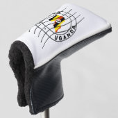 Kaart van Oeganda, poststempel, reisstempel Golfheadcover (3/4 voorkant)