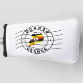 Kaart van Oeganda, poststempel, reisstempel Golfheadcover (Voorkant)