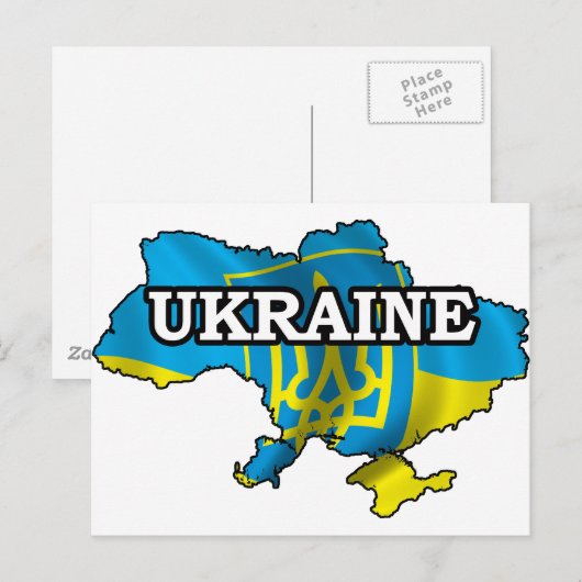 Kaart van Oekraïne (Voorkant / Achterkant)