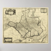  kaart van Oekraïne (1696) Poster (Voorkant)