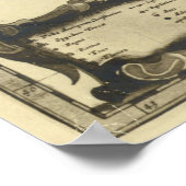  kaart van Oekraïne (1696) Poster (Hoek)