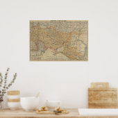  kaart van Oekraïne (1918) Poster (Keuken)