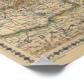  kaart van Oekraïne (1918) Poster (Hoek)