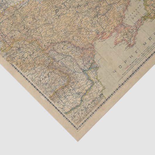 kaart van Oekraïne (1918) Tissuepapier (Detail)