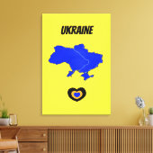 Kaart van Oekraïne Canvas Afdruk (Insitu (Woonkamer))