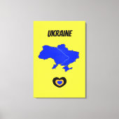 Kaart van Oekraïne Canvas Afdruk (Voorkant)