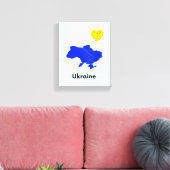 Kaart van Oekraïne Canvas Afdruk (Insitu (Woonkamer))
