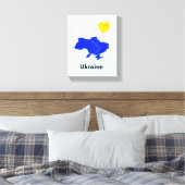 Kaart van Oekraïne Canvas Afdruk (Insitu (Slaapkamer))