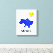 Kaart van Oekraïne Canvas Afdruk (Insitu (Houten vloer))