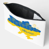 Kaart van Oekraïne met zonnebloem en Oekraïense vl Etui (Open)