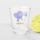 Kaart van Oekraïne Shot Glas (Achterkant)