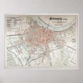  kaart van Offenbach am Main Duitsland (1861) Poster (Voorkant)