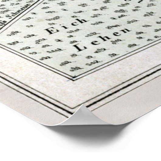  kaart van Offenbach am Main Duitsland (1861) Poster (Hoek)