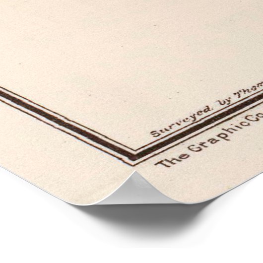  kaart van Ogden UT (1877) Poster (Hoek)