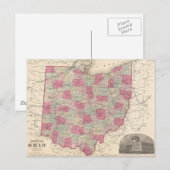  kaart van Ohio (1864) (Voorkant / Achterkant)