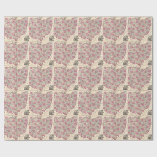  kaart van Ohio (1864) Cadeaupapier (Vlak)