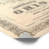  kaart van Ohio (1864) Poster (Hoek)