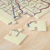 kaart van Ohio (1866) Legpuzzel (Zijkant)